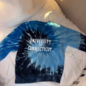 University of Connecticut tie dye crew neck